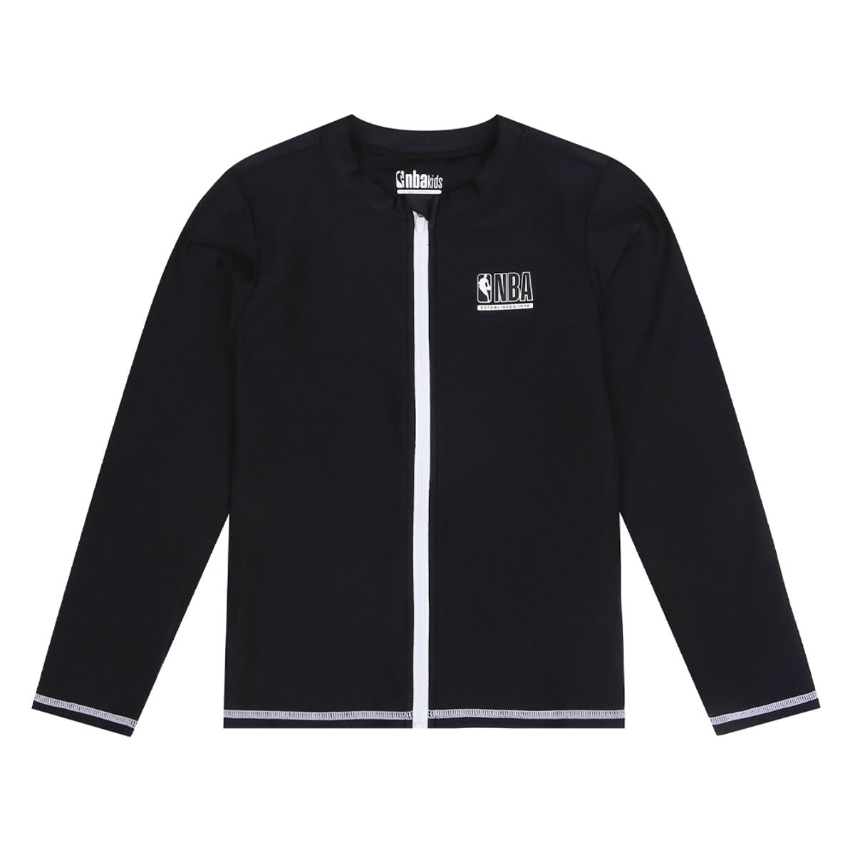 엔비에이 키즈(NBA KIDS) 베이직 집업 래시가드(K242TJ710P) 블랙