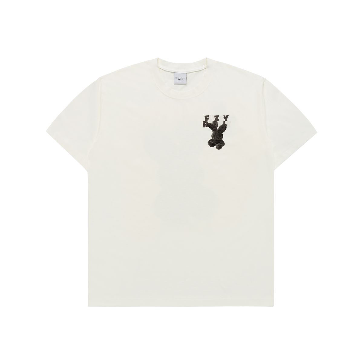 아크메드라비(ACME DE LA VIE) FUZZY FONT RABBIT SHORT SLEEVE T-SHIRT CREAM
