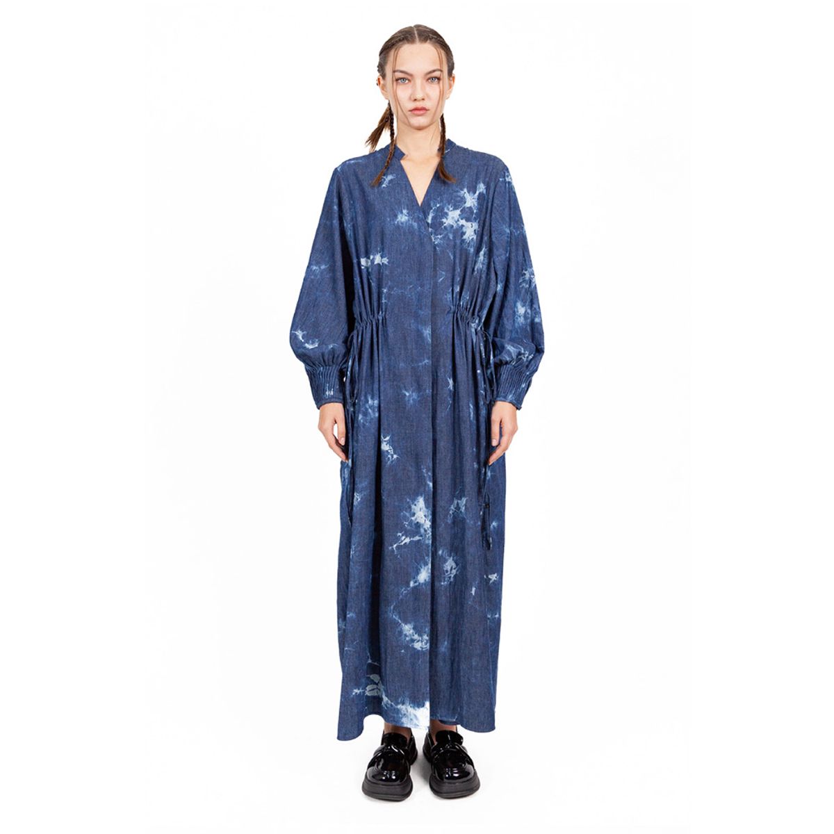 밀리우(MILIEUX) [MXM1FWDSL001BL]Woven Dress Long- Sleeve