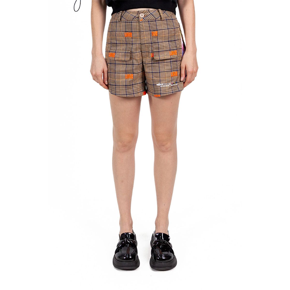 밀리우(MILIEUX) [MXM1FWPTS001MT]Love-Check Woven Hotpants Short