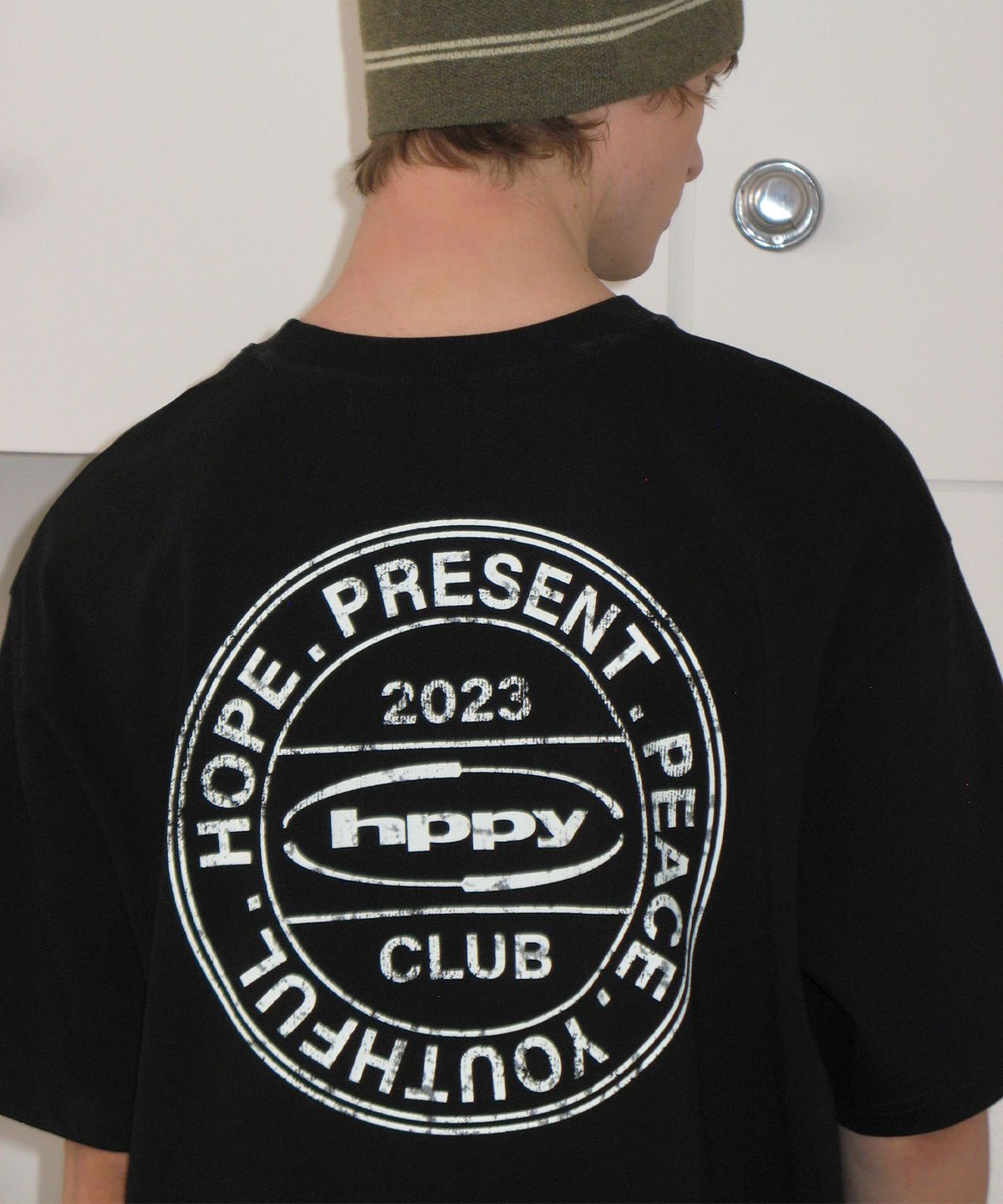 에이치피피와이(HPPY) VINTAGE OVER FIT TEE - BLACK