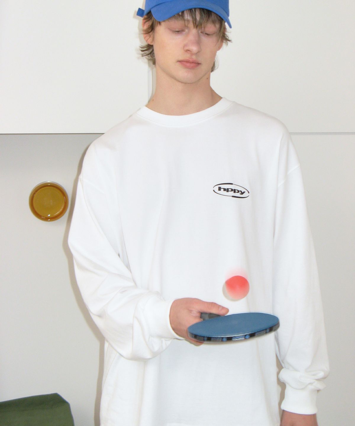 에이치피피와이(HPPY) NEW LOGO LONG SLEEVE TEE - IVORY