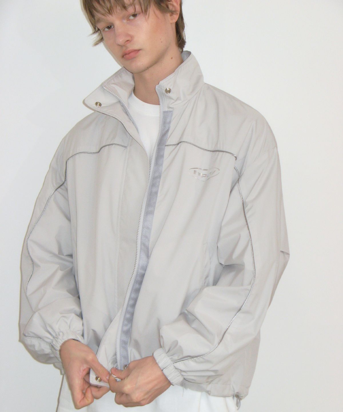 에이치피피와이(HPPY) NEW LOGO TRACK JACKET - LIGHT GRAY