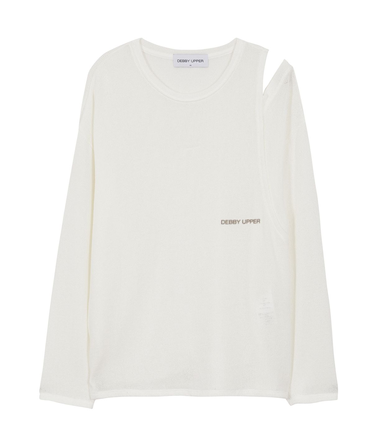 데비어퍼(DEBBY UPPER) LOGO OVER FIT CUTOUT KINT_IVORY