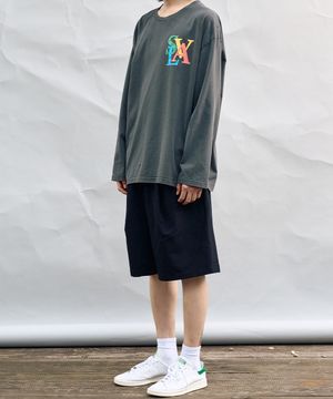 원턱 버뮤다 쇼츠  슬랙스 블랙