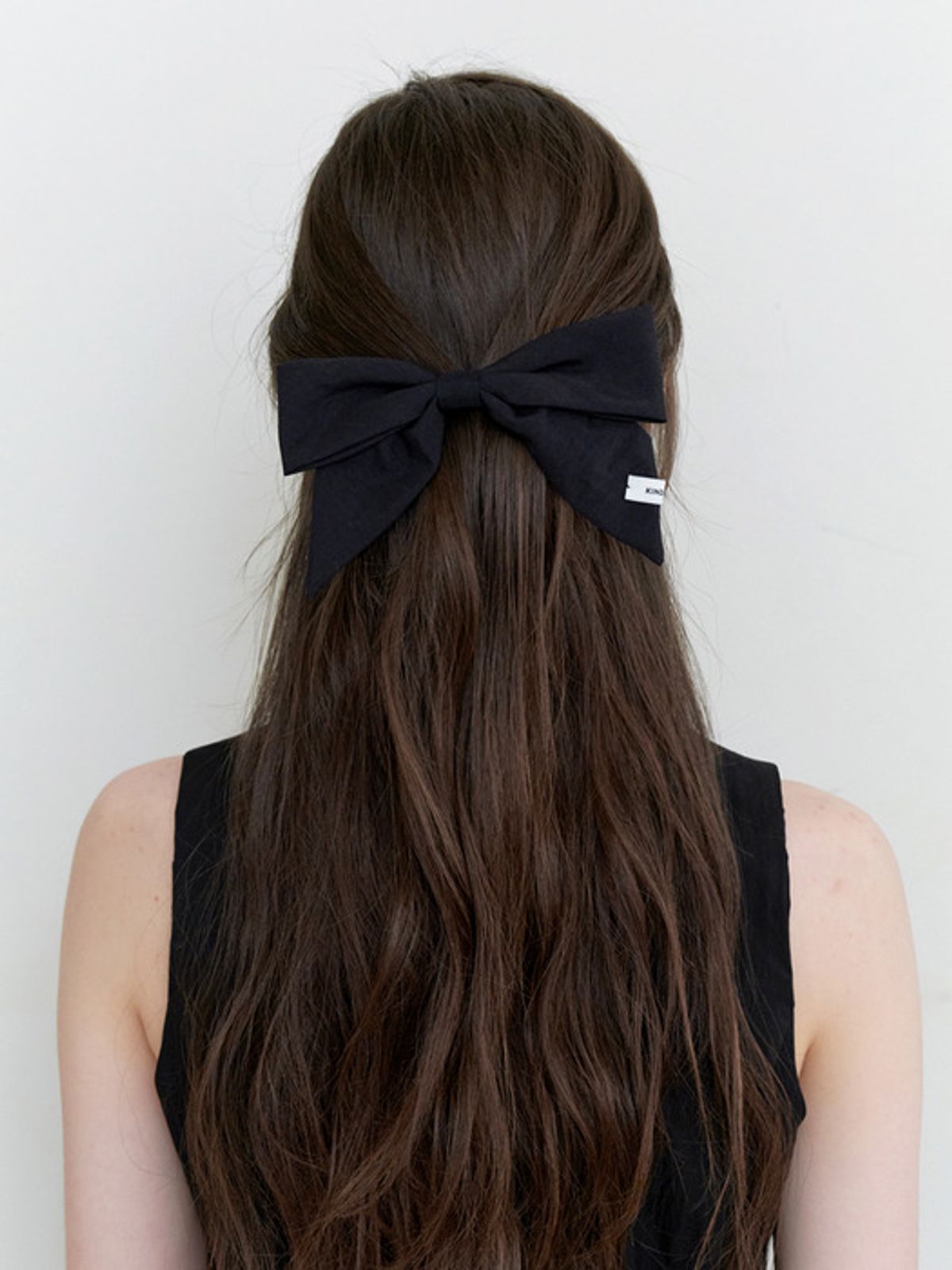 카인더베이비(KINDABABY) french calla ribbon ribbon pin - black