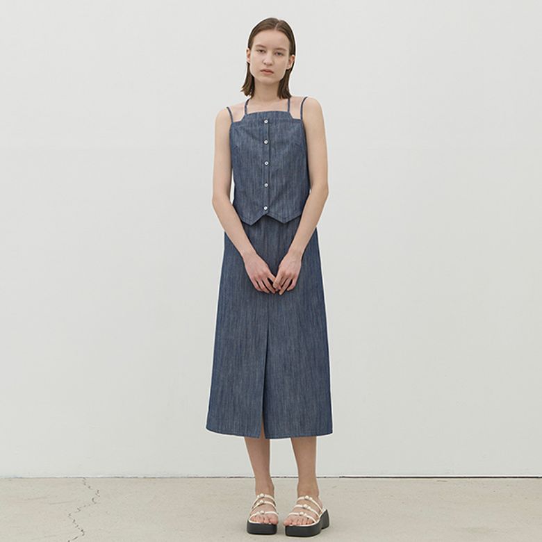 LAYERED HALTER-NECK DRESS(OP-6164)