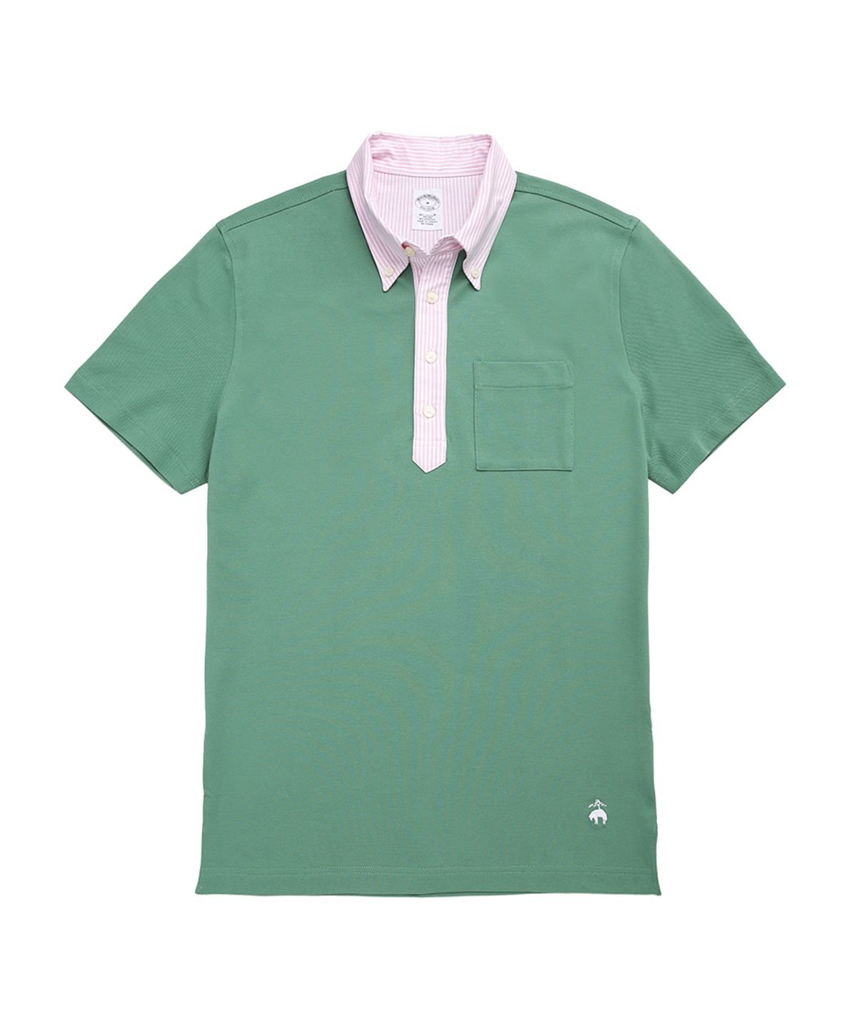 브룩스 브라더스(BROOKS BROTHERS) 옥스포드 칼라 빈티지 폴로 셔츠 (그린) (BBNTMM8703IEM)