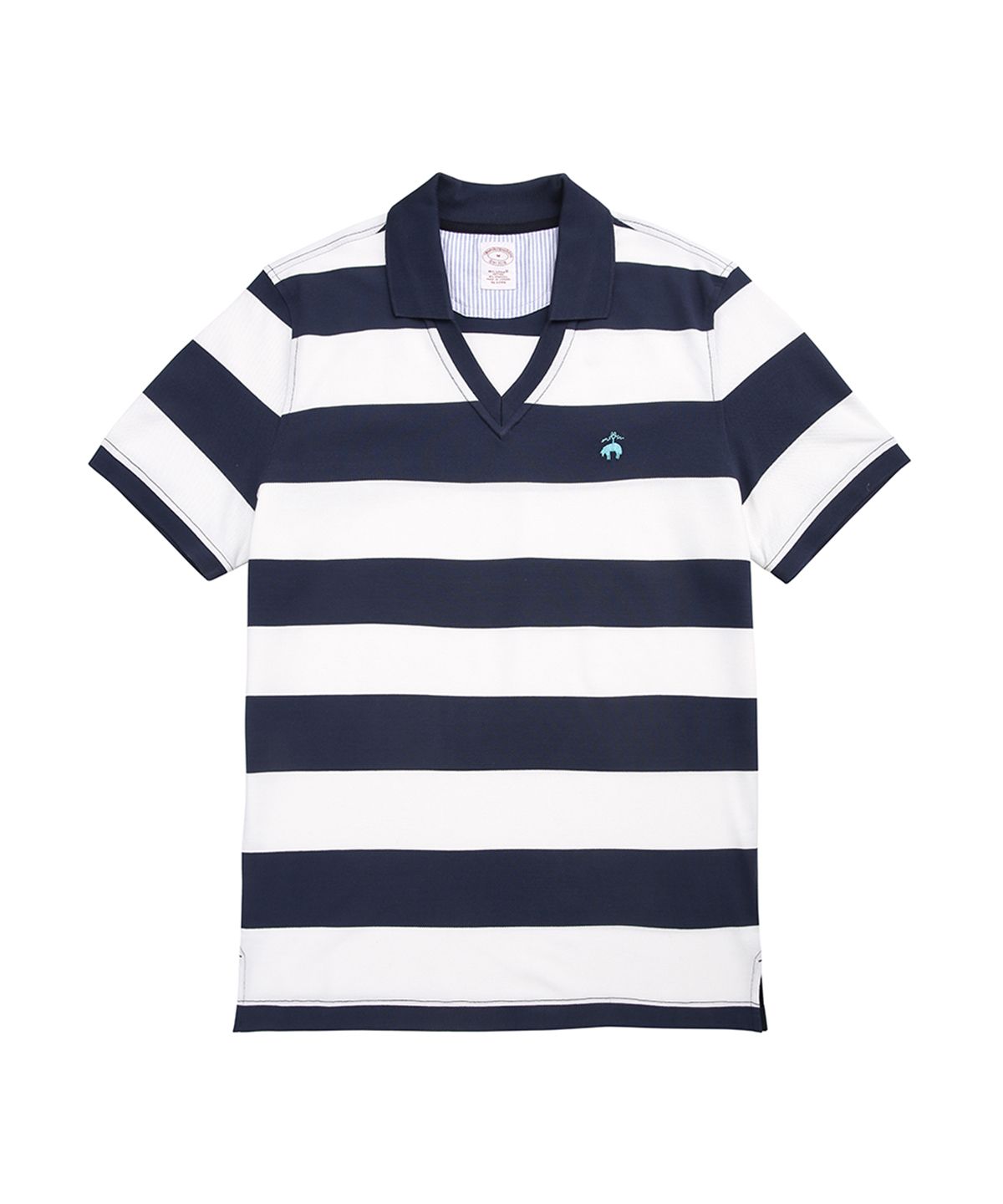 브룩스 브라더스(BROOKS BROTHERS) 조니 칼라 스트라이프 폴로 셔츠 (네이비) (BBNTMM8740QEM)