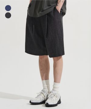 Light Clean Denim Banding Shorts [2 Colors]