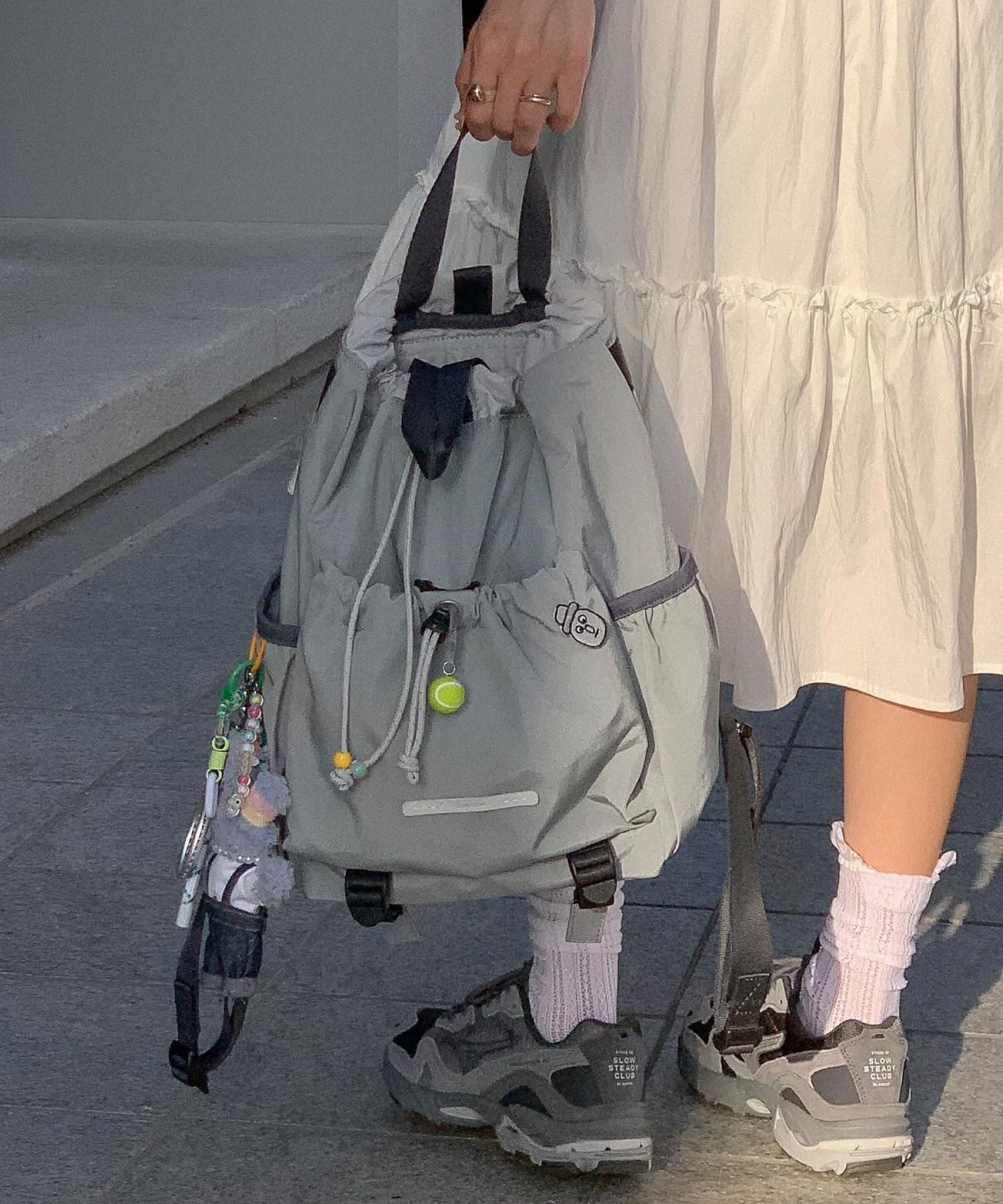 MUSINSA | RAWROW String Mini Backpack 763 ep.3 Gray