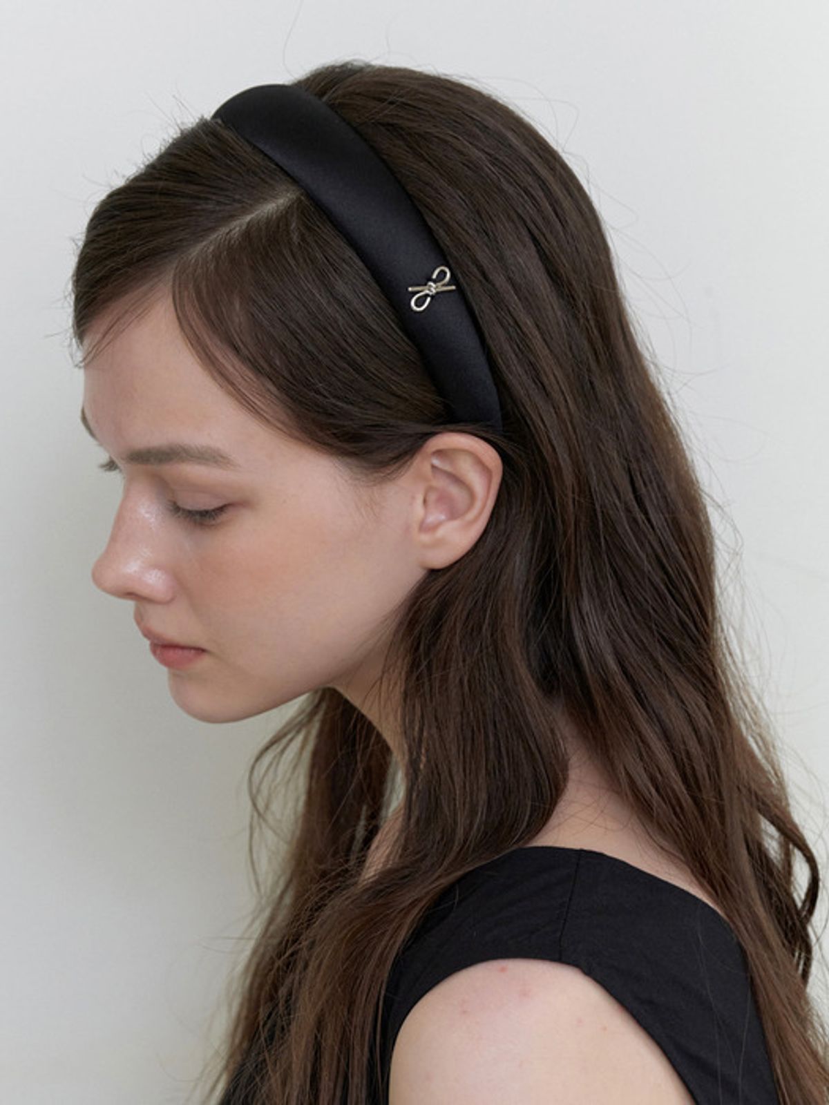 카인더베이비(KINDABABY) classic ribbon point headband - black