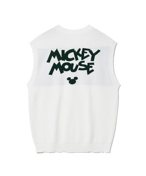 [콜라보] Mickey Mouse knit vest [ivory]