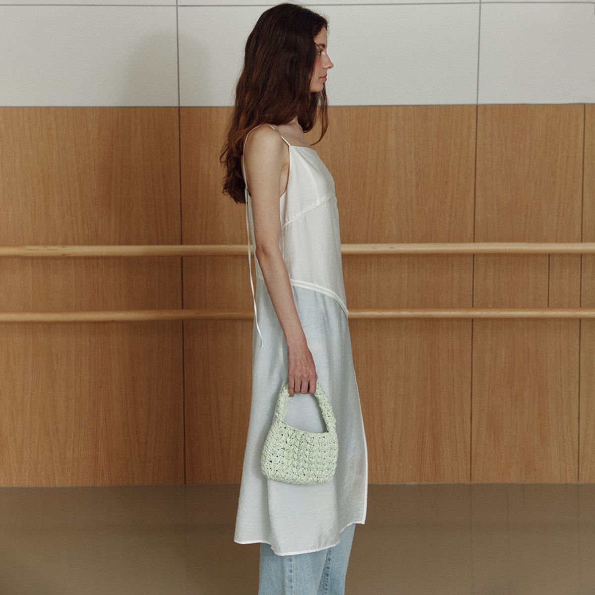 르(LE) hand craft tote bag (mint)