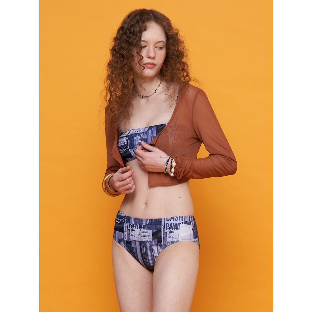 샌드 사운드(SAND SOUND) Beach Coverup Setup_Solid  Brick