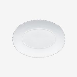 펄 화이트 40cm 타원서빙접시