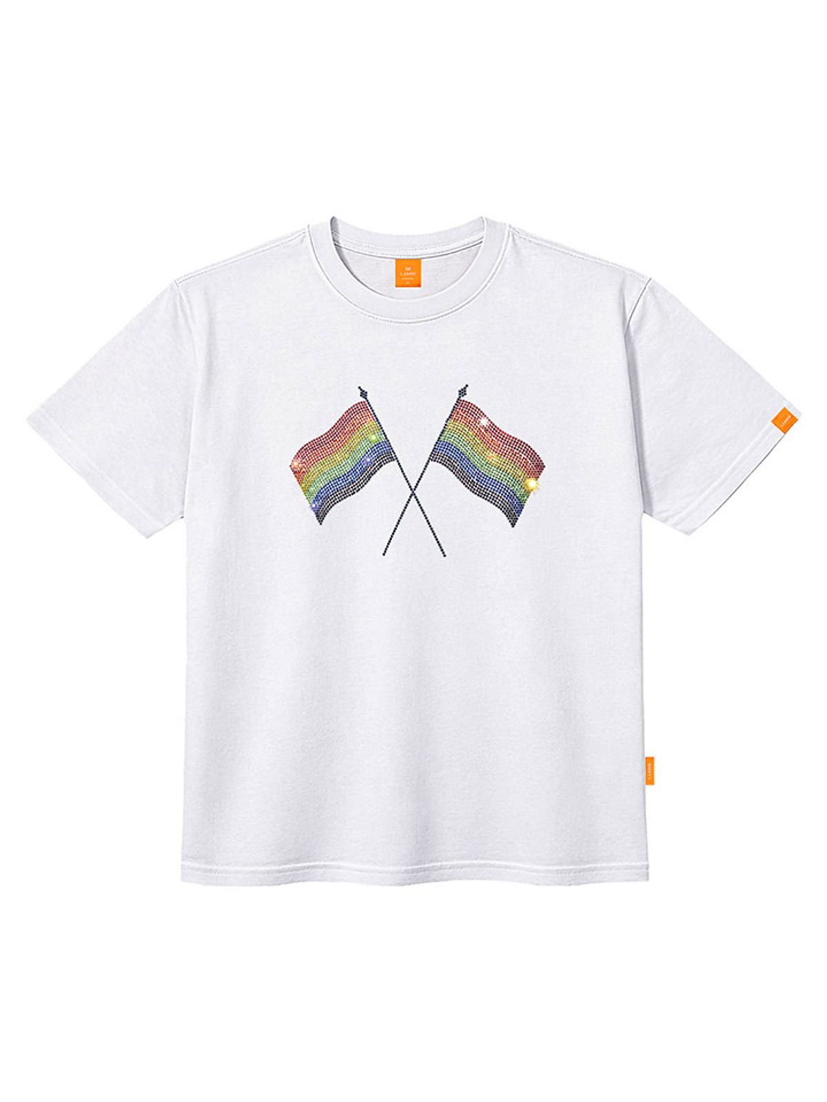 엘라모(LLAMO) 큐빅레인보우 반팔티셔츠 남녀공용 빅사이즈 S~4XL