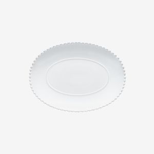 펄 화이트 33cm 타원서빙접시