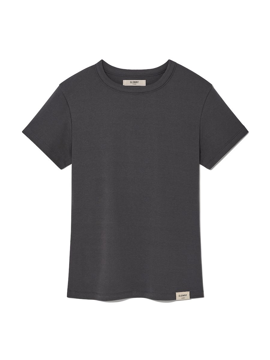 MUSINSA | GLOWNY G CLASSIC FITTED TEE (CHARCOAL)