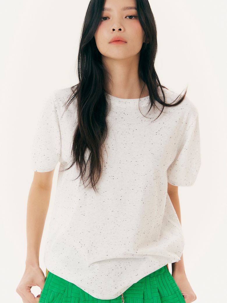 Balloon sleeve T-shirt_Light gray