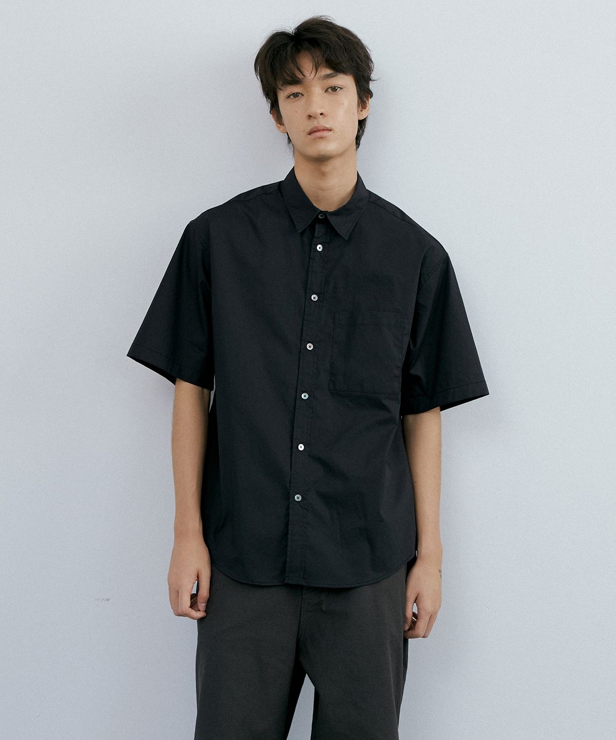 엔도어(ENDOOR) Typewriter ring 1/2 shirt (black)