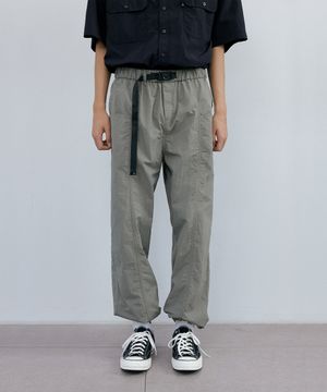 Two-way wind pants (olive gray)