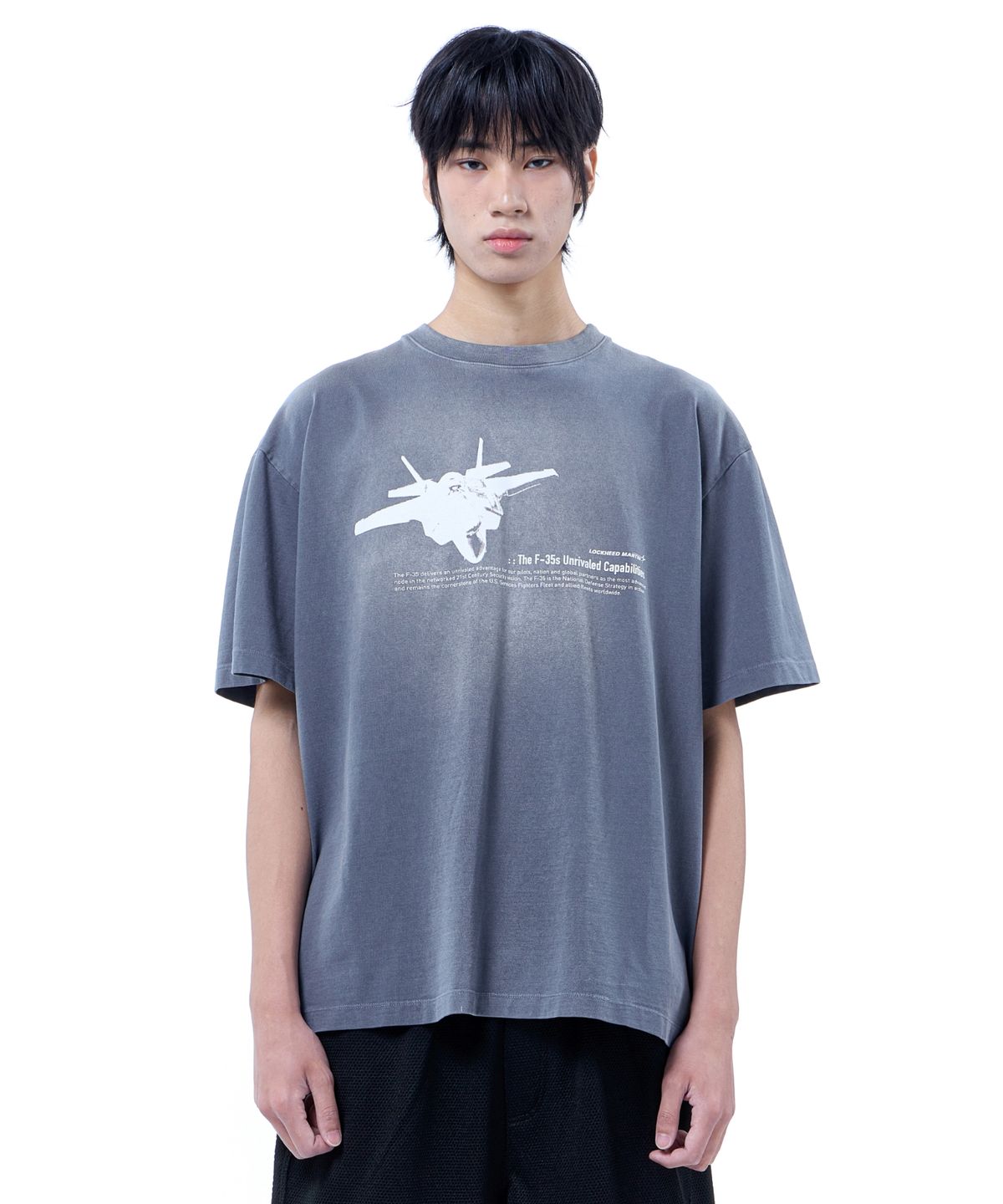 록히드마틴(LOCKHEED MARTIN) F35 GARMENT DYED BRUSH T-SHIRT (BLUE)
