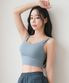 여성용 크롭 래쉬가드 브라탑 B730 블루밍워싱