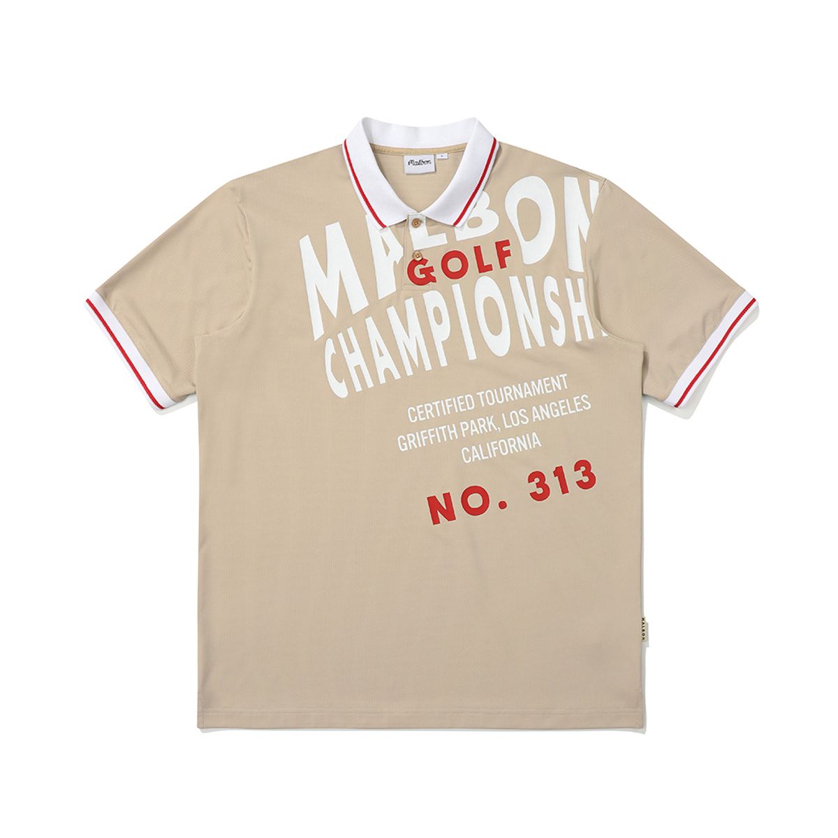 말본 골프(MALBON GOLF) 말본 챔피언쉽 폴로 티셔츠 BEIGE (MAN)