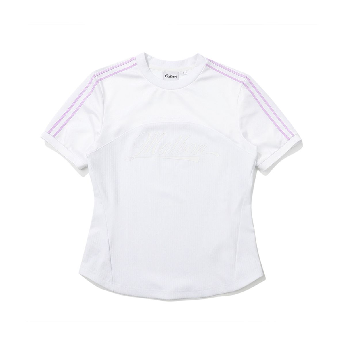 말본 골프(MALBON GOLF) 컬러 포인트 라운드 티셔츠 WHITE (WOMAN)