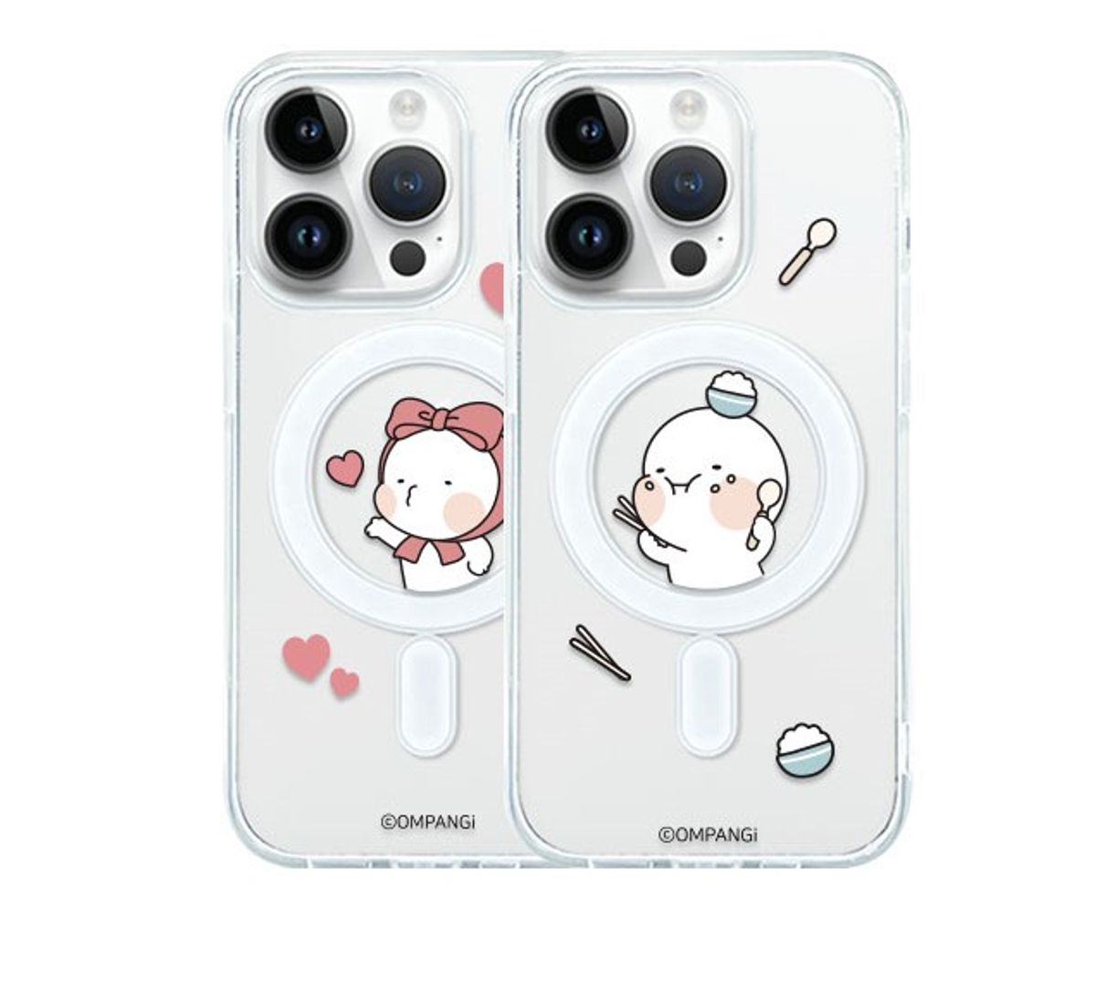 케이스픽스(CASEFIX) 옴팡이 캐릭터 럽팡 맥세이프 젤하드 디자인 케이스 아이폰 시리즈 전기종