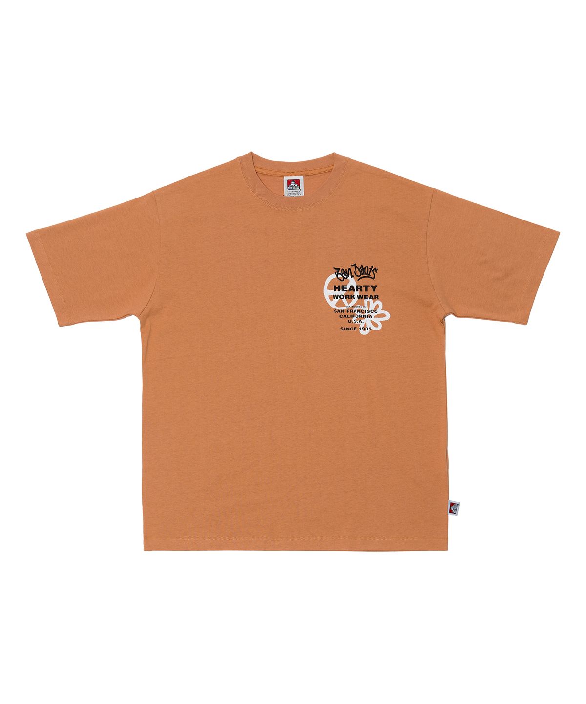 벤 데이비스(BEN DAVIS) WHITE LABEL GRATEFUL TEE PALE ORANGE