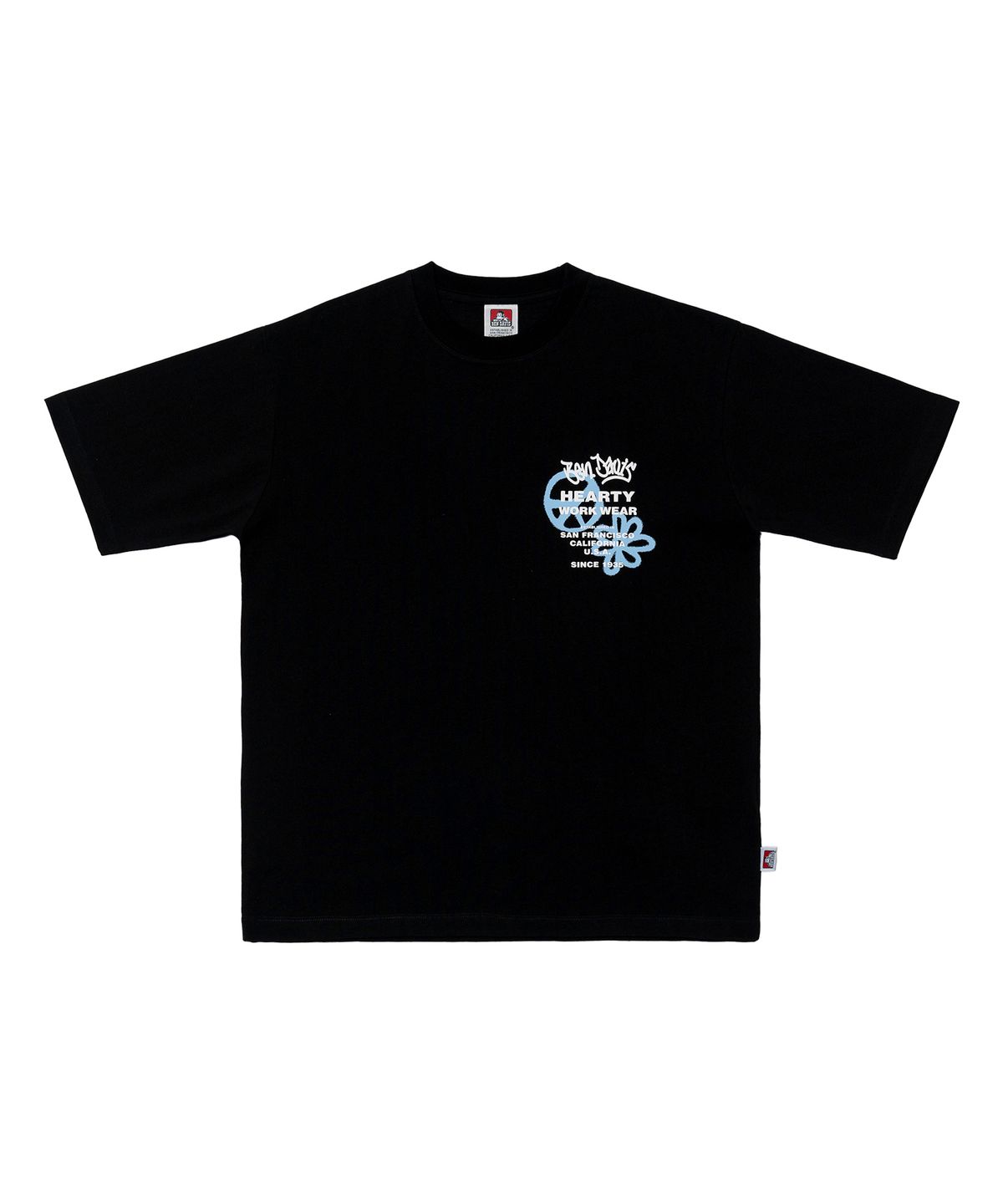 벤 데이비스(BEN DAVIS) WHITE LABEL GRATEFUL TEE BLACK