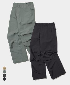 [2PACK] 유틸리티 와이드 파라슈트 나일론 팬츠