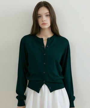 ESSENTIAL CARDIGAN REORG GREEN