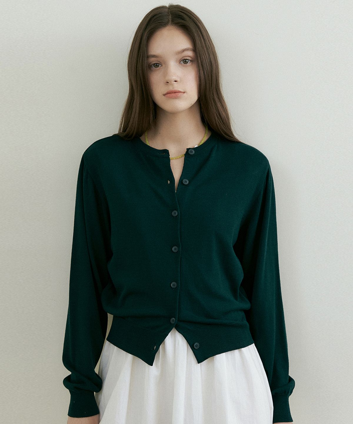 리올그(REORG) ESSENTIAL CARDIGAN REORG GREEN