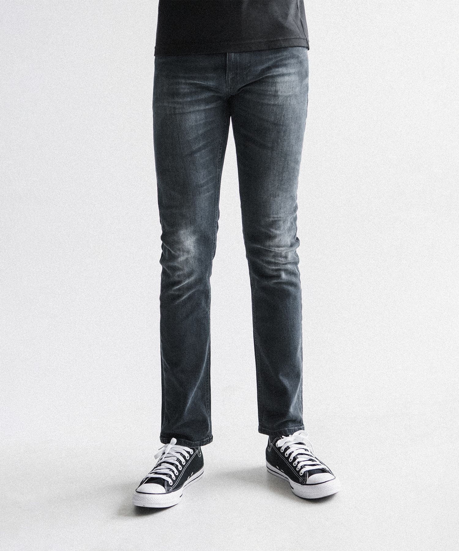 NUDIEJEANS 얇은 진, 검정/회색