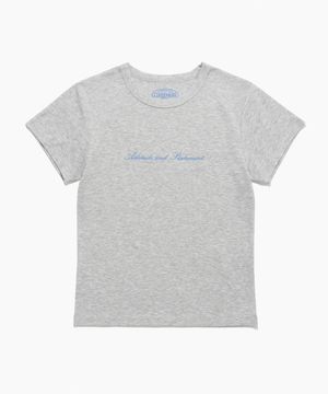 FITTED HALF T-SHIRT GREY