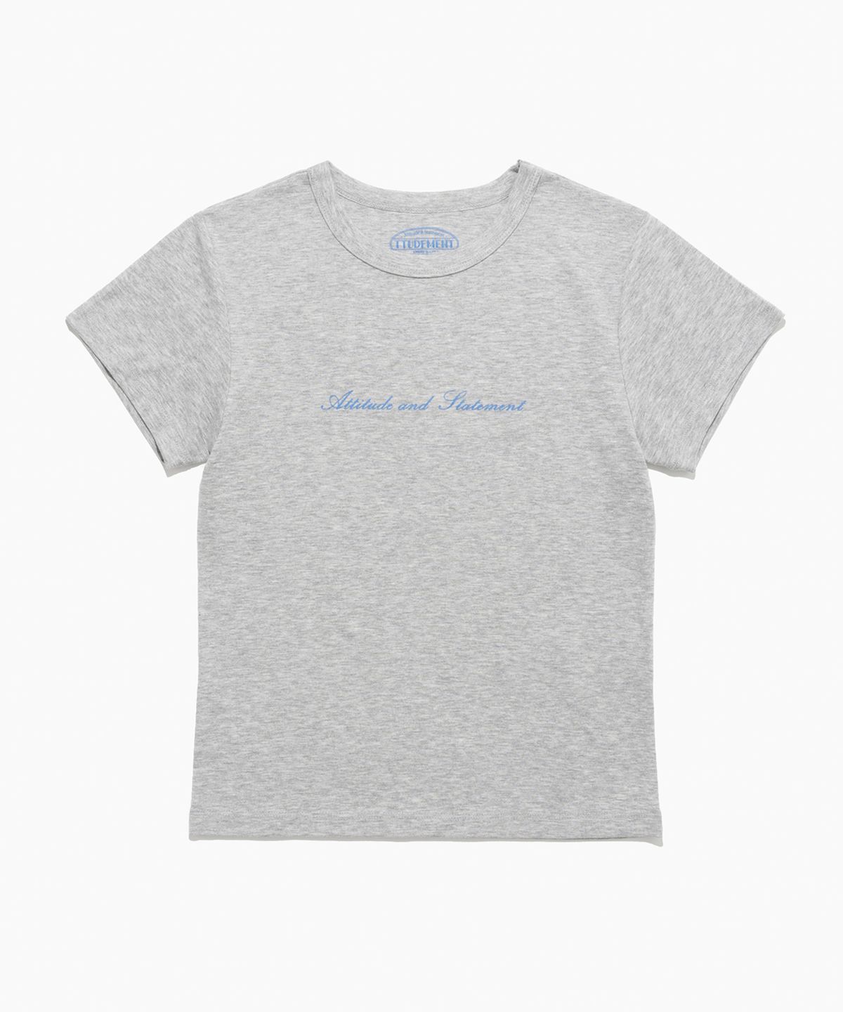 튜드먼트(TTUDEMENT) FITTED HALF T-SHIRT GREY