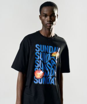 애플썬데이 오버 티셔츠 (블랙)