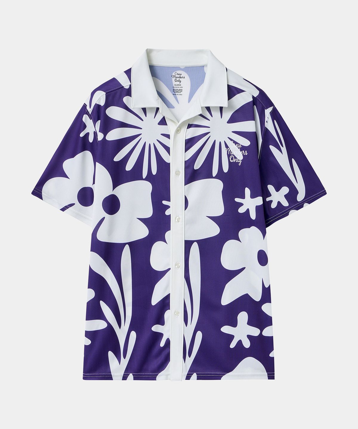 크루멤버스온리(CREW MEMBERS ONLY) RESORT SHIRT FLOWER PURPLE