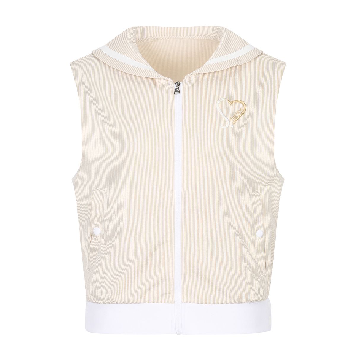 마틴골프(MARTINE GOLF) Seersucker Woven Vest_Beige