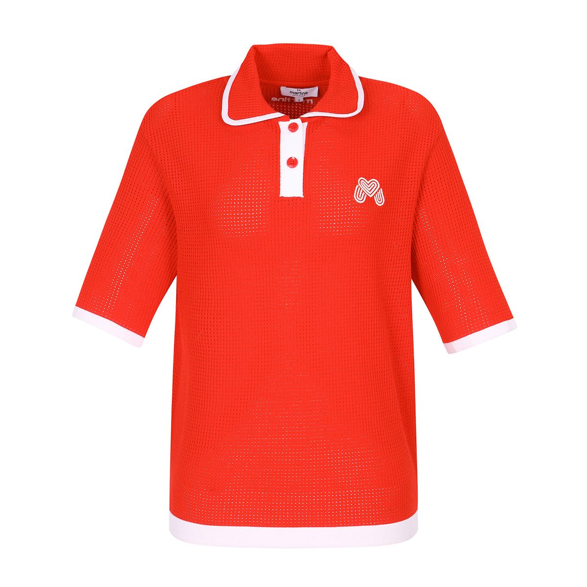 마틴골프(MARTINE GOLF) Mesh Pullover Knit_Red