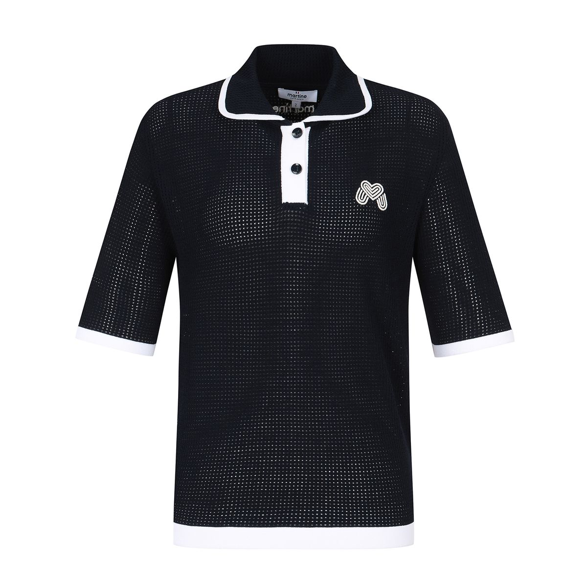 마틴골프(MARTINE GOLF) Mesh Pullover Knit_Navy