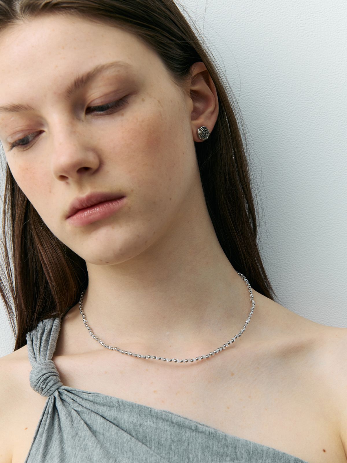 빈티지헐리우드(VINTAGE HOLLYWOOD) Crystal n Ball Necklace_VH2435NE003M