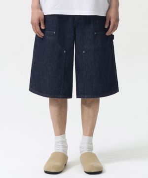 더블니 카펜터 버뮤다 데님 팬츠 (RAW INDIGO)