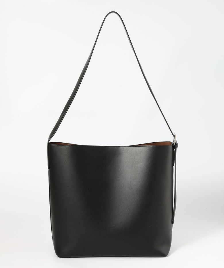 Square Vegan Leather bag - Black
