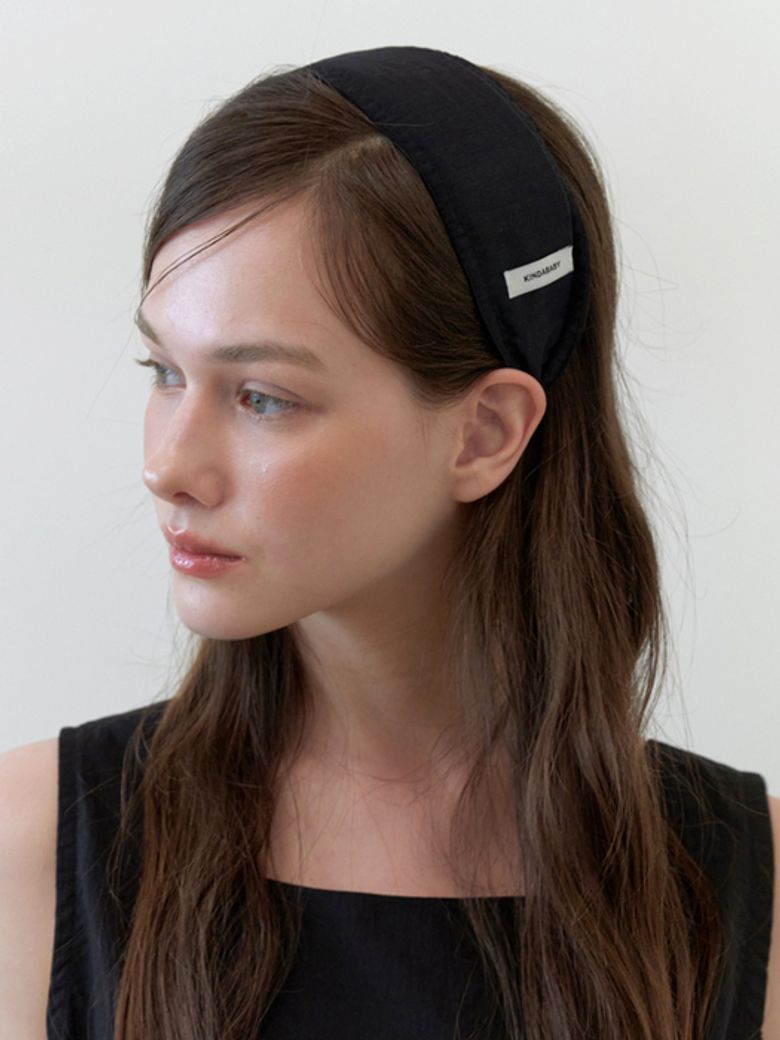 daily basic wide headband - black