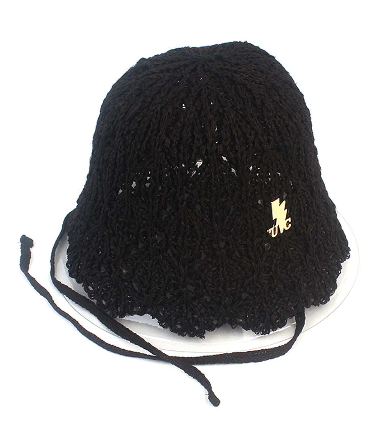 유니버셜 케미스트리(UNIVERSAL CHEMISTRY) Summer String Black Bonnet Hat 여름버킷햇