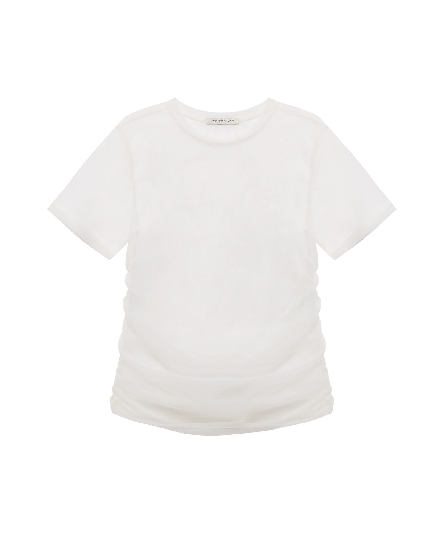【INSTANTFUNK】24SS Mesh shirring t-shirts MUSINSA | INSTANTFUNK Mesh shirring t-shirt - white